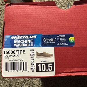 Skechers Taupe Go Walk Joy Slip-Ons